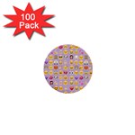 pastel purple Emoji  1  Mini Button (100 pack) 