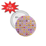 pastel purple Emoji  1.75  Button (10 pack) 