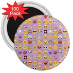 pastel purple Emoji  3  Magnet (100 pack)