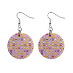 pastel purple Emoji  1  Button Earrings