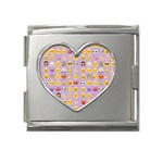 pastel purple Emoji  Mega Link Heart Italian Charm (18mm)