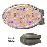 pastel purple Emoji  Money Clip (Oval)