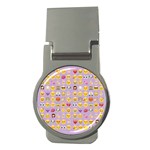 pastel purple Emoji  Money Clip (Round)