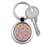 pastel purple Emoji  Key Chain (Round)