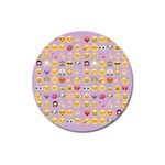 pastel purple Emoji  Magnet 3  (Round)