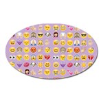 pastel purple Emoji  Magnet (Oval)