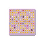 pastel purple Emoji  Magnet (Square)