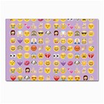 pastel purple Emoji  Postcard 5  x 7 