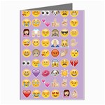 pastel purple Emoji  Greeting Card