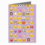 pastel purple Emoji  Greeting Cards (Pkg of 8)