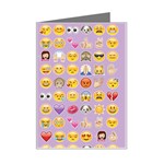 pastel purple Emoji  Mini Greeting Card