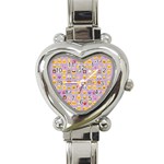 pastel purple Emoji  Heart Italian Charm Watch