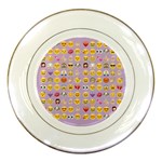 pastel purple Emoji  Porcelain Plate