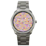 pastel purple Emoji  Sport Metal Watch