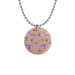 pastel purple Emoji  1  Button Necklace