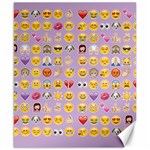 pastel purple Emoji  Canvas 8  x 10 