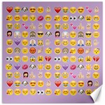 pastel purple Emoji  Canvas 12  x 12 