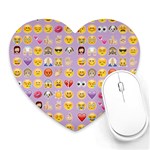 pastel purple Emoji  Heart Mousepad