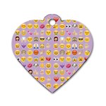 pastel purple Emoji  Dog Tag Heart (One Side)