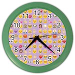 pastel purple Emoji  Color Wall Clock