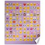 pastel purple Emoji  Canvas 11  x 14 