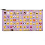 pastel purple Emoji  Pencil Case