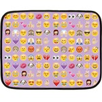 pastel purple Emoji  Double Sided Fleece Blanket (Mini)