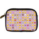 pastel purple Emoji  Digital Camera Leather Case