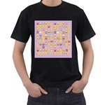 pastel purple Emoji  Men s T-Shirt (Black)