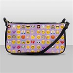 pastel purple Emoji  Shoulder Clutch Bag