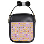 pastel purple Emoji  Girls Sling Bag