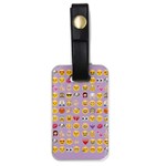 pastel purple Emoji  Luggage Tag (one side)