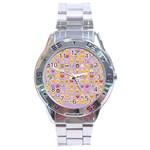 pastel purple Emoji  Stainless Steel Analogue Watch