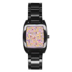 pastel purple Emoji  Stainless Steel Barrel Watch