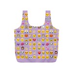 pastel purple Emoji  Full Print Recycle Bag (S)