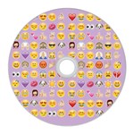 pastel purple Emoji  CD Wall Clock