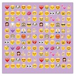 pastel purple Emoji  Large Satin Scarf (Square)