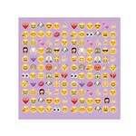 pastel purple Emoji  Small Satin Scarf (Square)