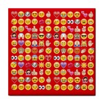 red Emoji  Tile Coaster