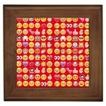 red Emoji  Framed Tile