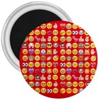 red Emoji  3  Magnet