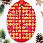 red Emoji  Ornament (Oval)