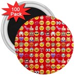 red Emoji  3  Magnet (100 pack)