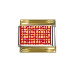 red Emoji  Gold Trim Italian Charm (9mm)