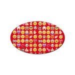 red Emoji  Sticker (Oval)