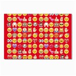 red Emoji  Postcard 4  x 6 