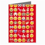 red Emoji  Greeting Card