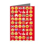 red Emoji  Mini Greeting Card