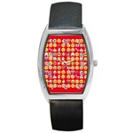 red Emoji  Barrel Style Metal Watch