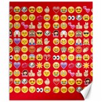 red Emoji  Canvas 8  x 10 